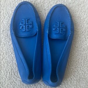Tory Burch Vibrant Blue Leather Loafers